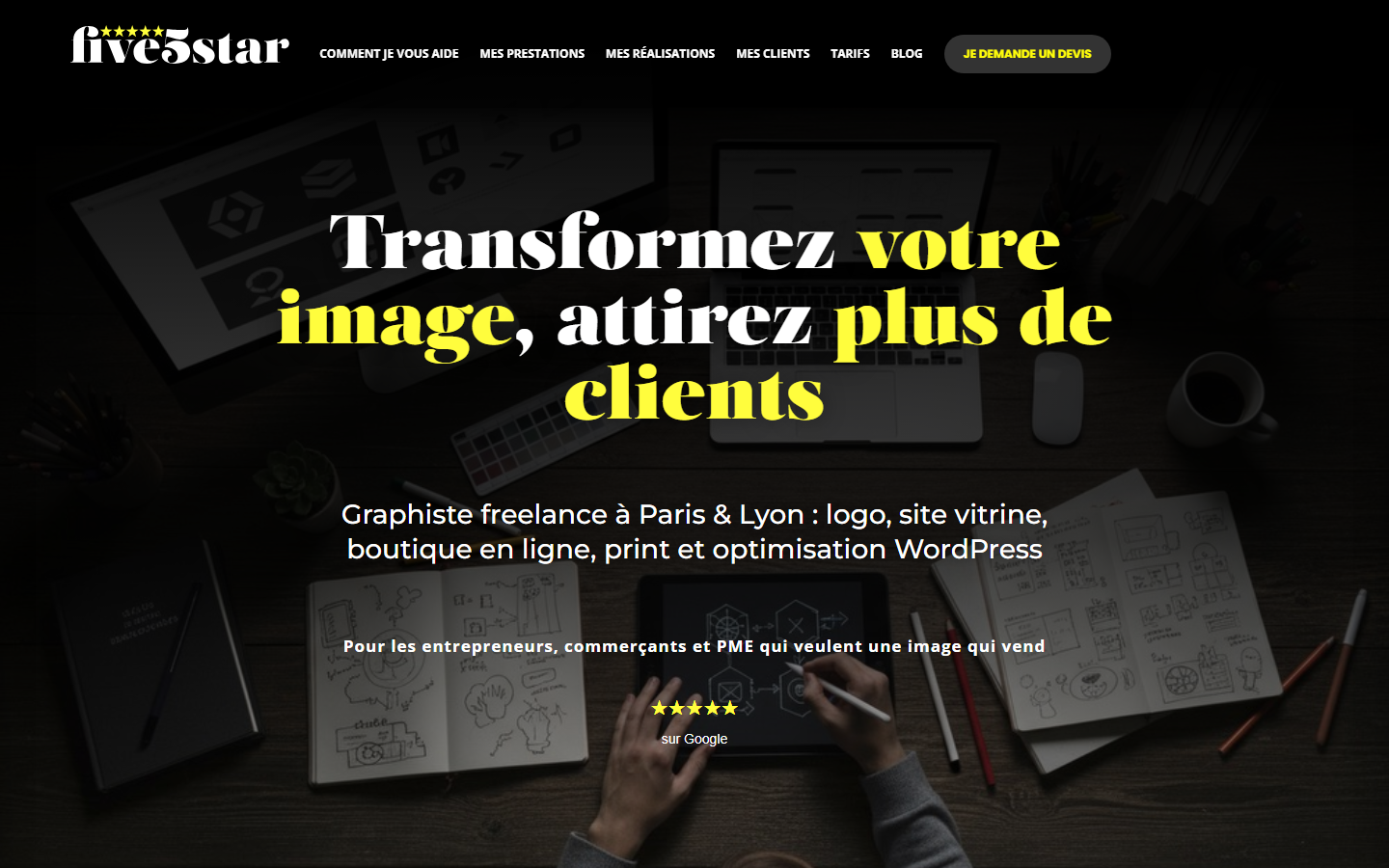 Aperçu du site de Five5star