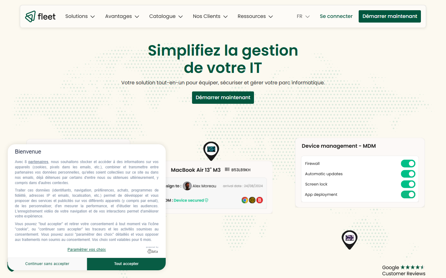 Aperçu du site de FLEET