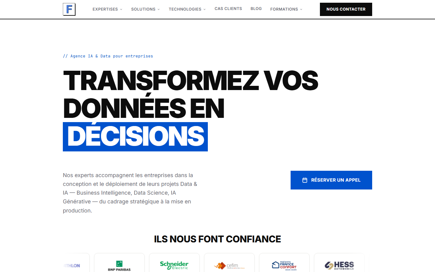 Aperçu du site de Flowt