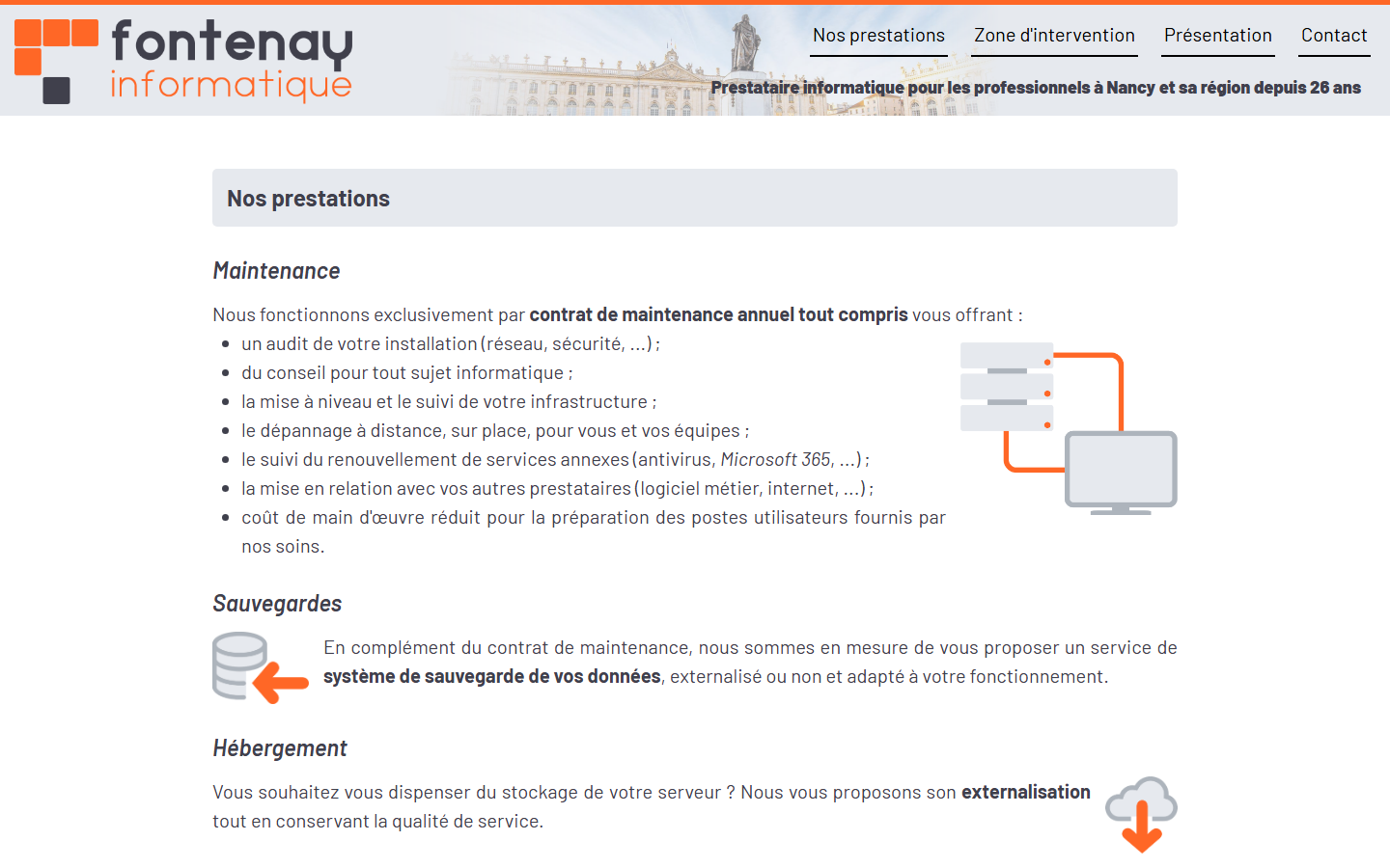 Aperçu du site de FONTENAY INFORMATIQUE