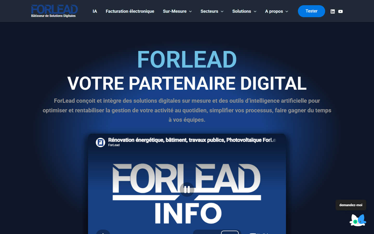 Aperçu du site de FORLEAD