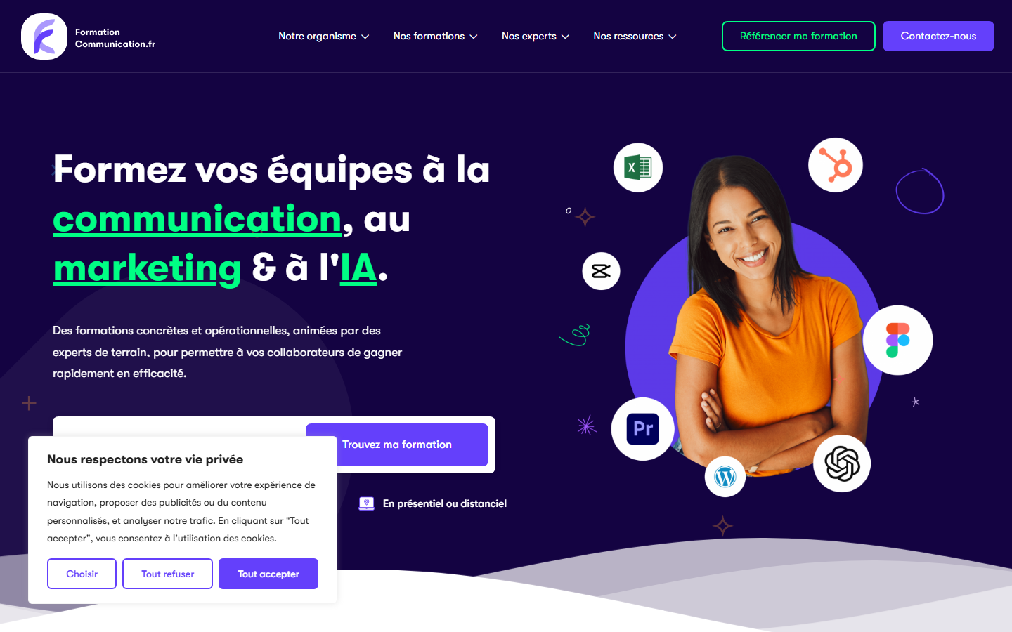 Aperçu du site de Formation-Communication.fr (par LFB Productions)