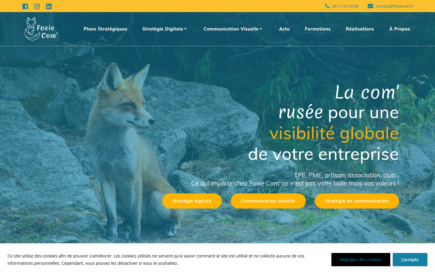 Aperçu du site de Foxie Com