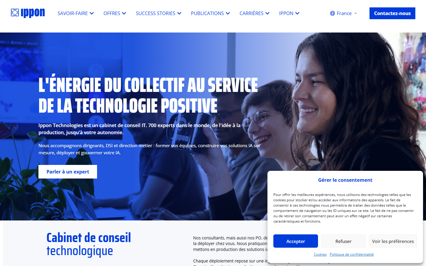 Aperçu du site de IPPON TECHNOLOGIES