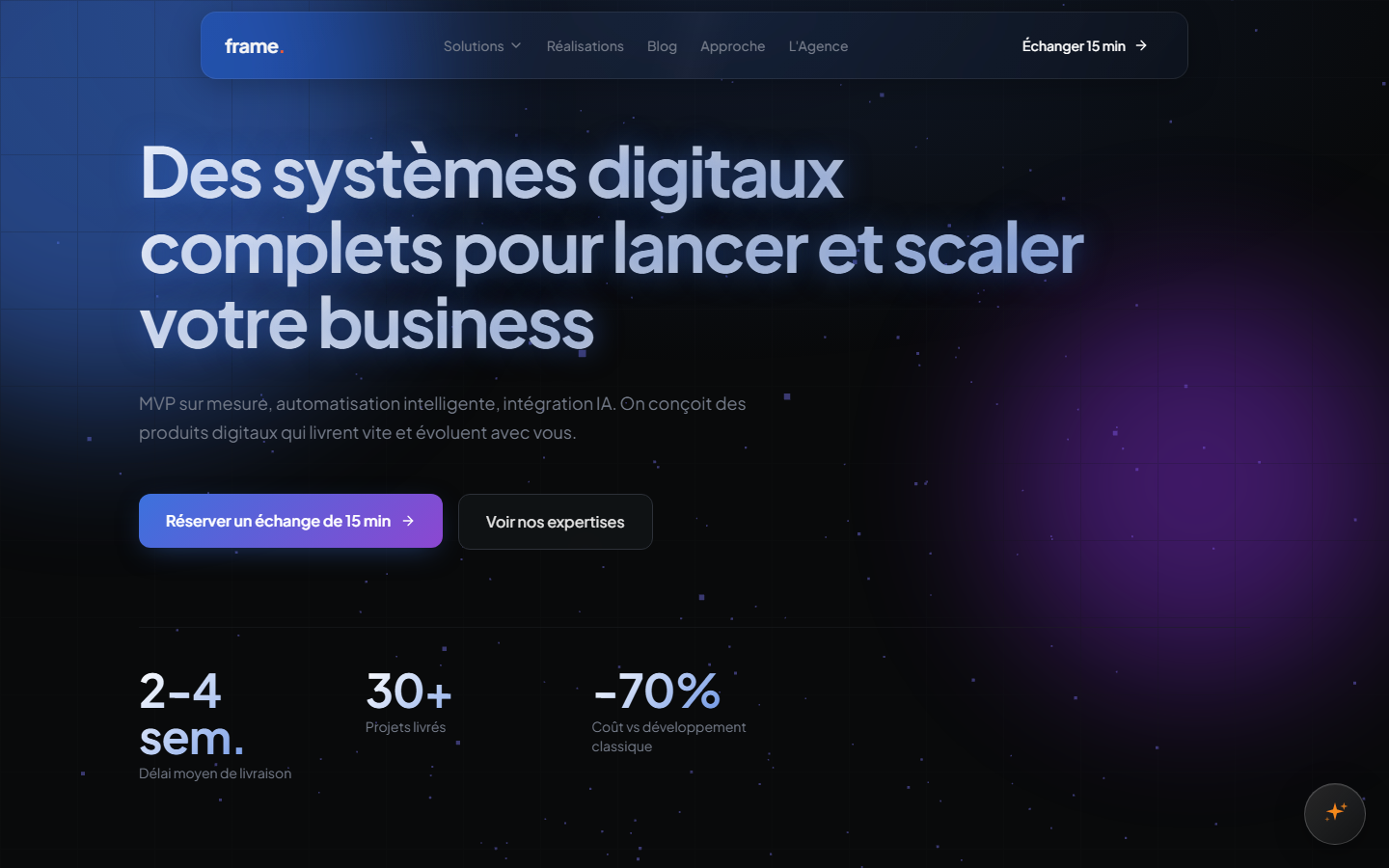 Aperçu du site de FRAME WEB AGENCY