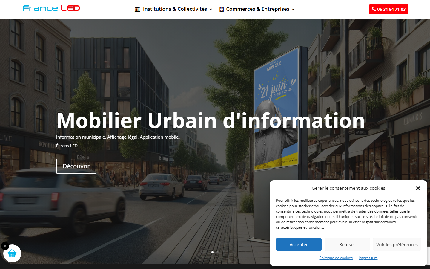 Aperçu du site de SAS FRANCE LED