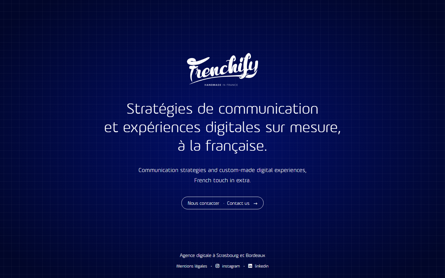 Aperçu du site de FRENCHIFY