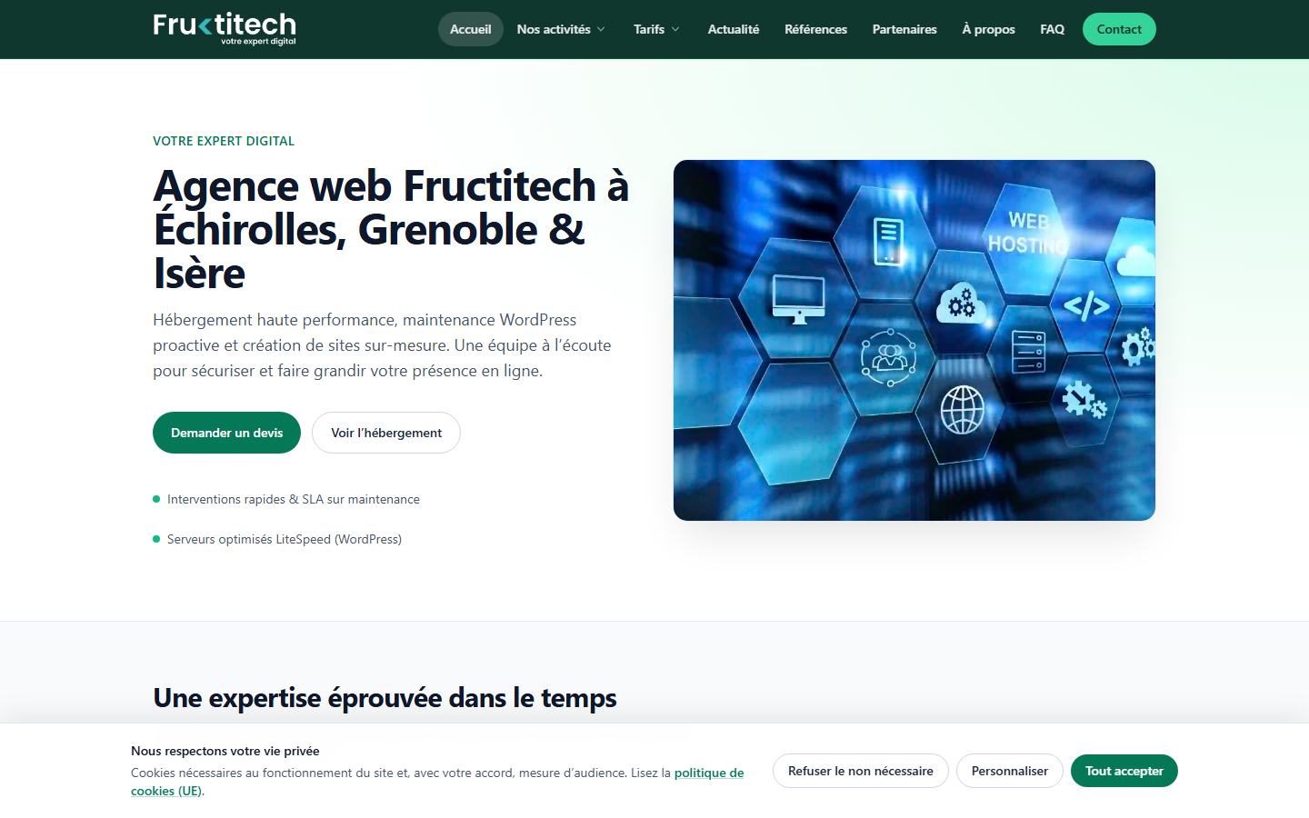 Aperçu du site de FRUCTITECH