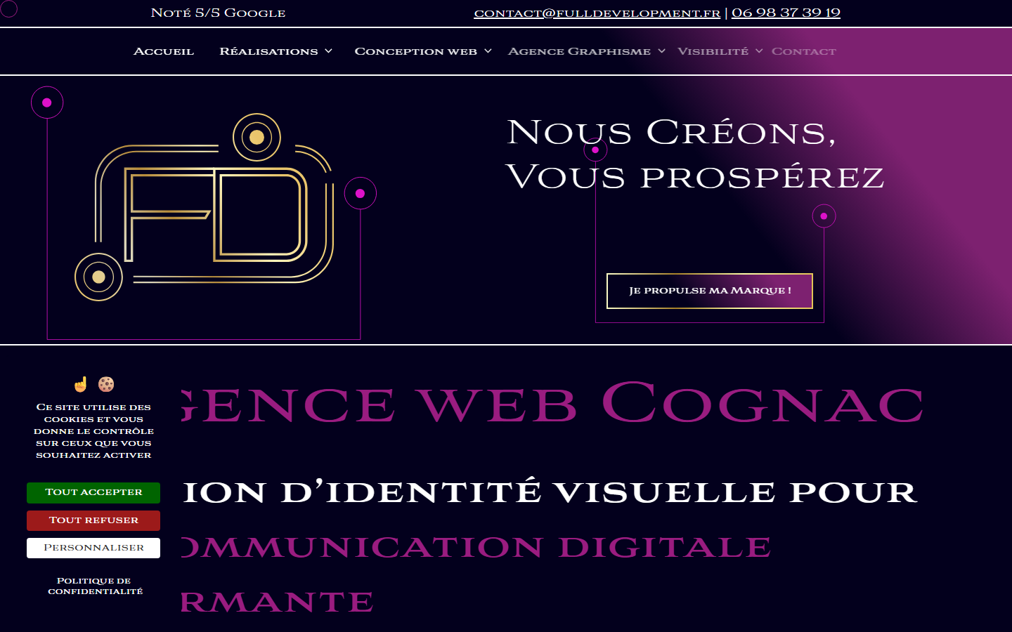 Aperçu du site de FULL DEVELOPMENT