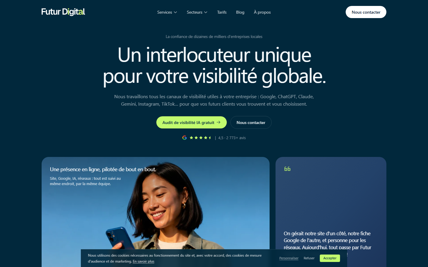 Aperçu du site de FUTUR DIGITAL