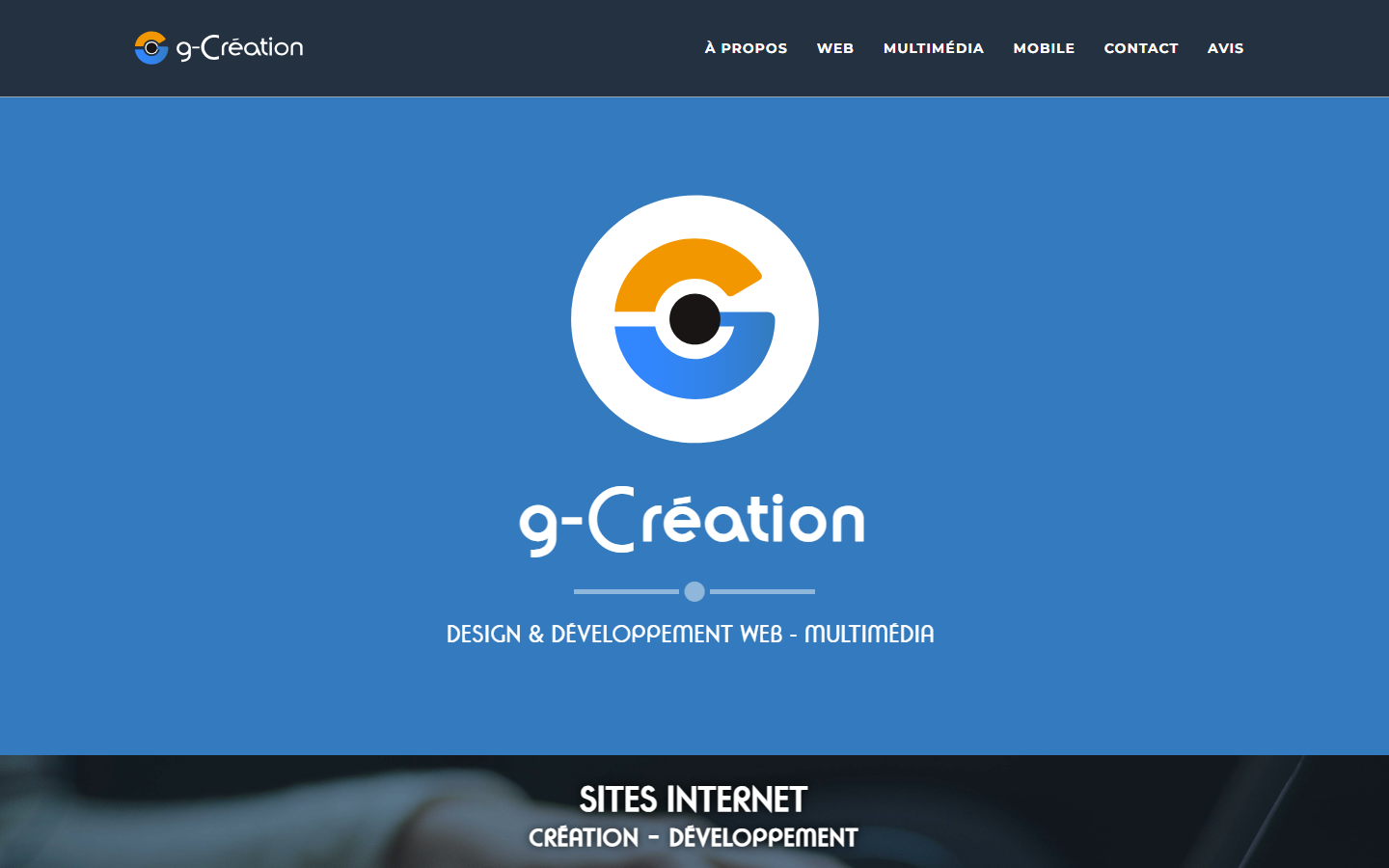 Aperçu du site de g-Création