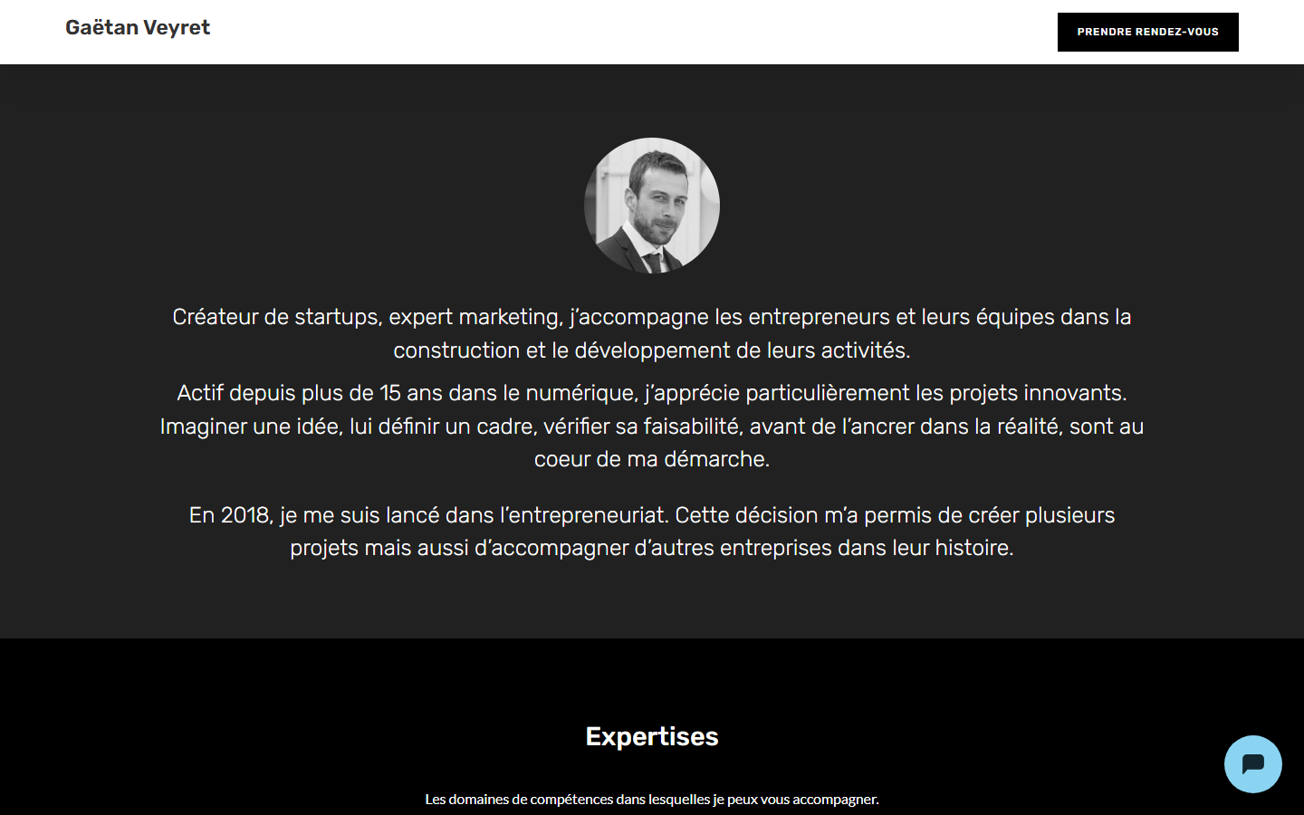 Aperçu du site de Gaëtan Veyret Consulting