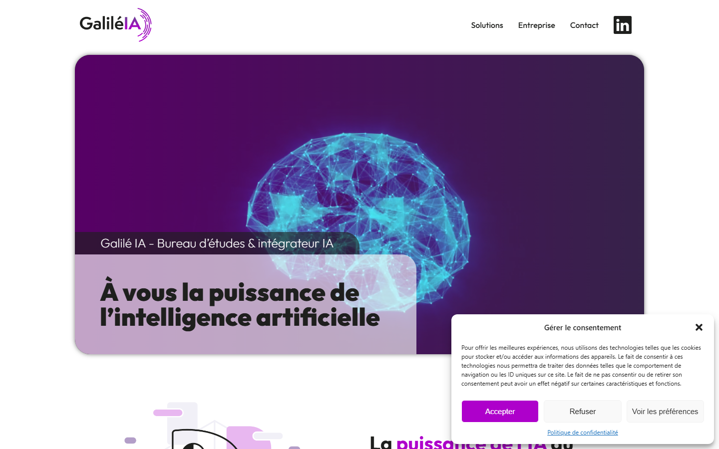 Aperçu du site de GALILE