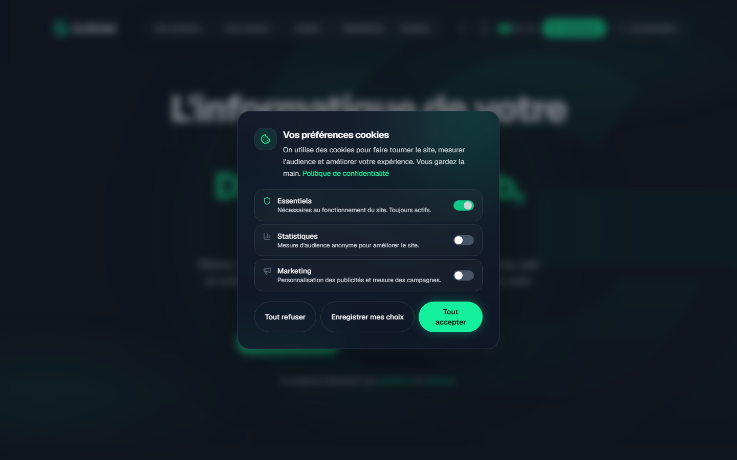 Aperçu du site de G CLICKE
