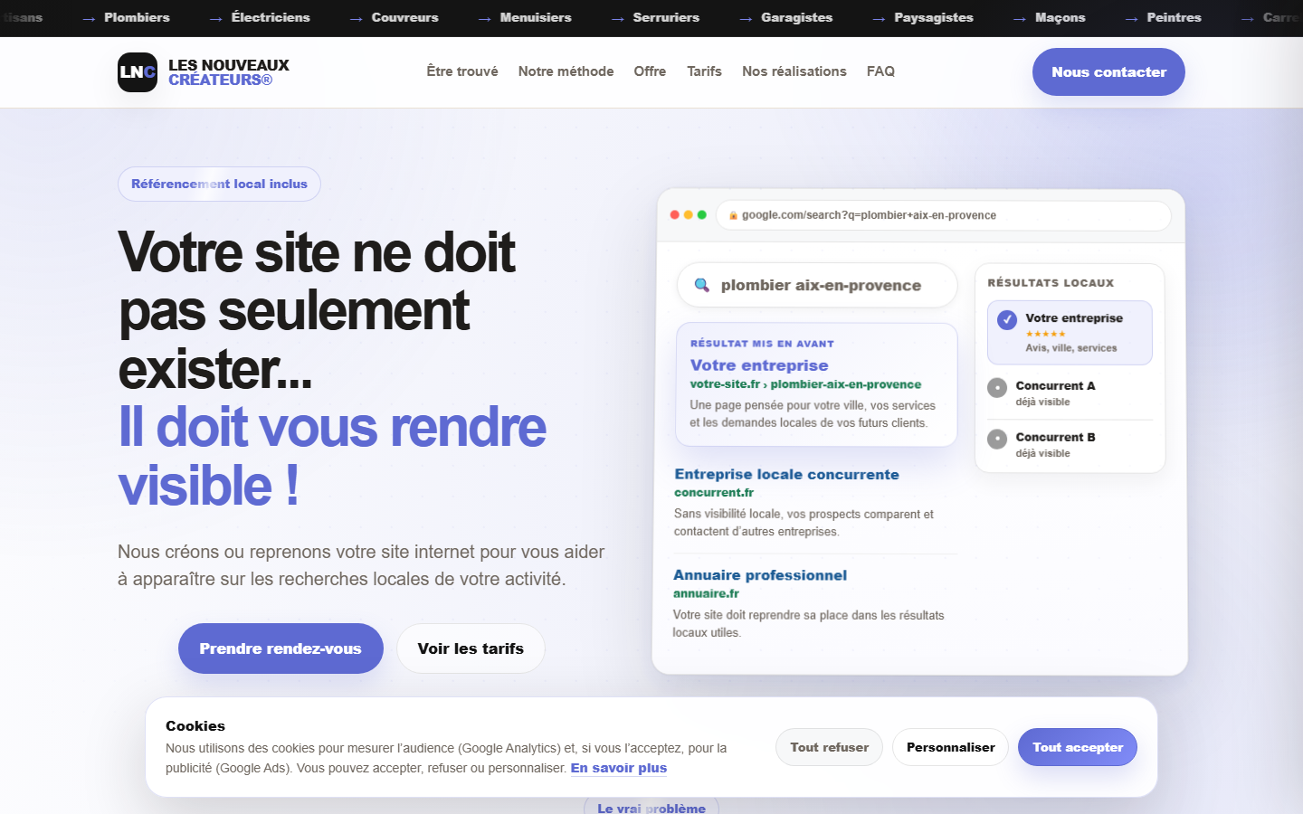 Aperçu du site de GDA CONSULTING