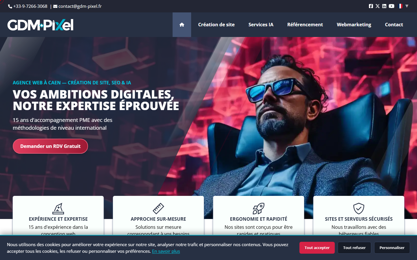 Aperçu du site de GDM-Pixel
