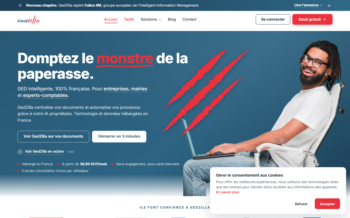 Aperçu du site de GedZilla