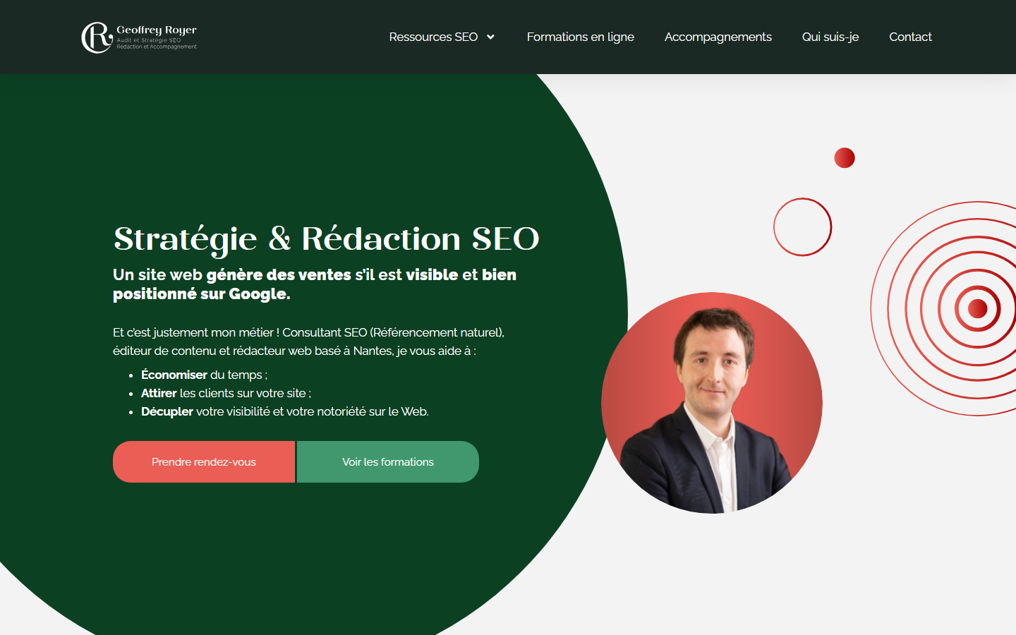 Aperçu du site de GEOFFREY ROYER EI - REDACTION WEB