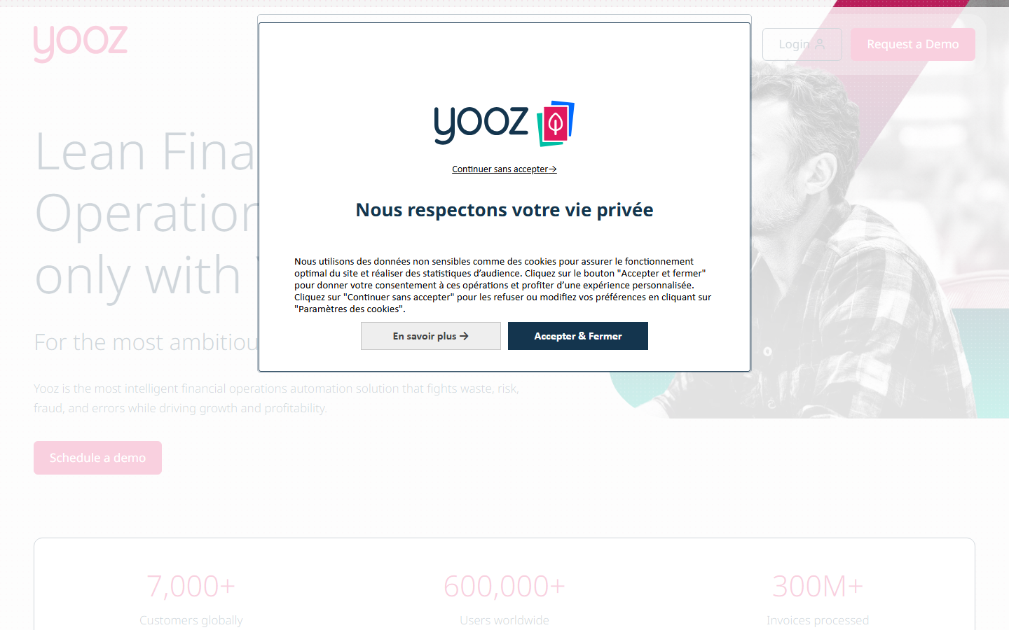 Aperçu du site de Yooz