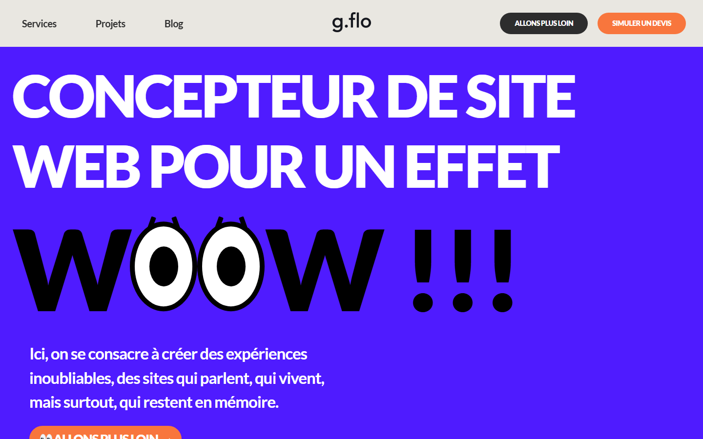 Aperçu du site de g.flo