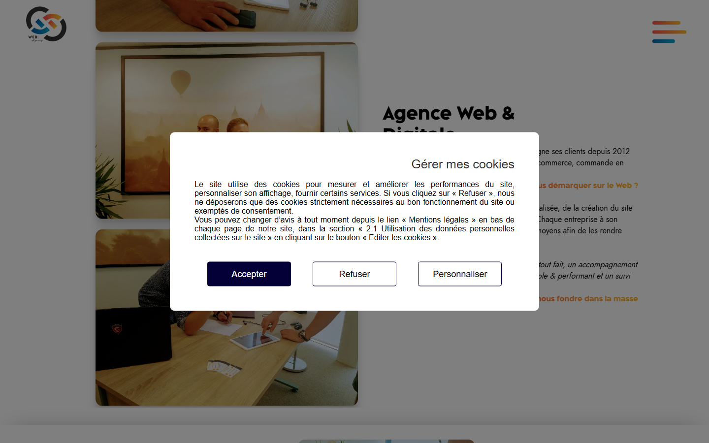 Aperçu du site de G&G WEB