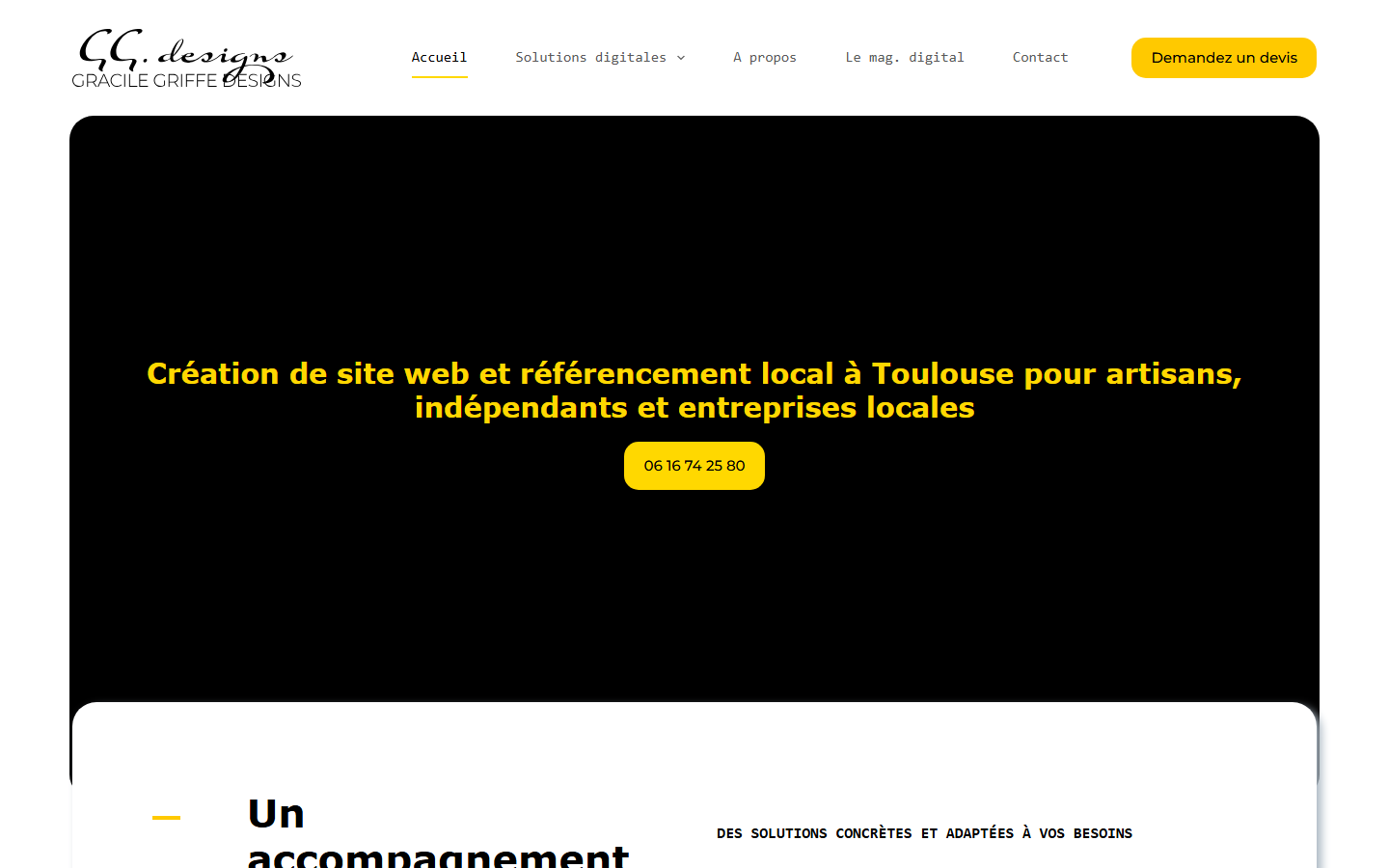 Aperçu du site de Studio Gracile Griffe Designs