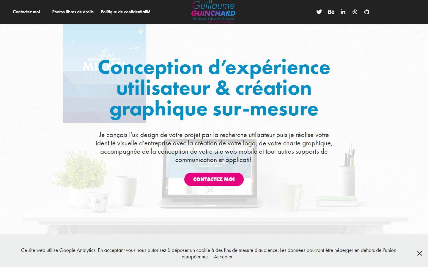 Aperçu du site de Guillaume Guinchard
