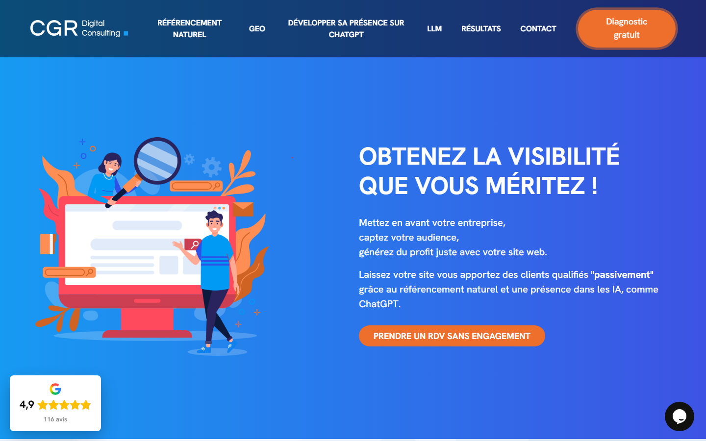 Aperçu du site de Ghislain Riondet