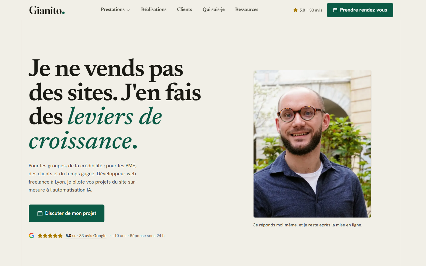 Aperçu du site de G3W