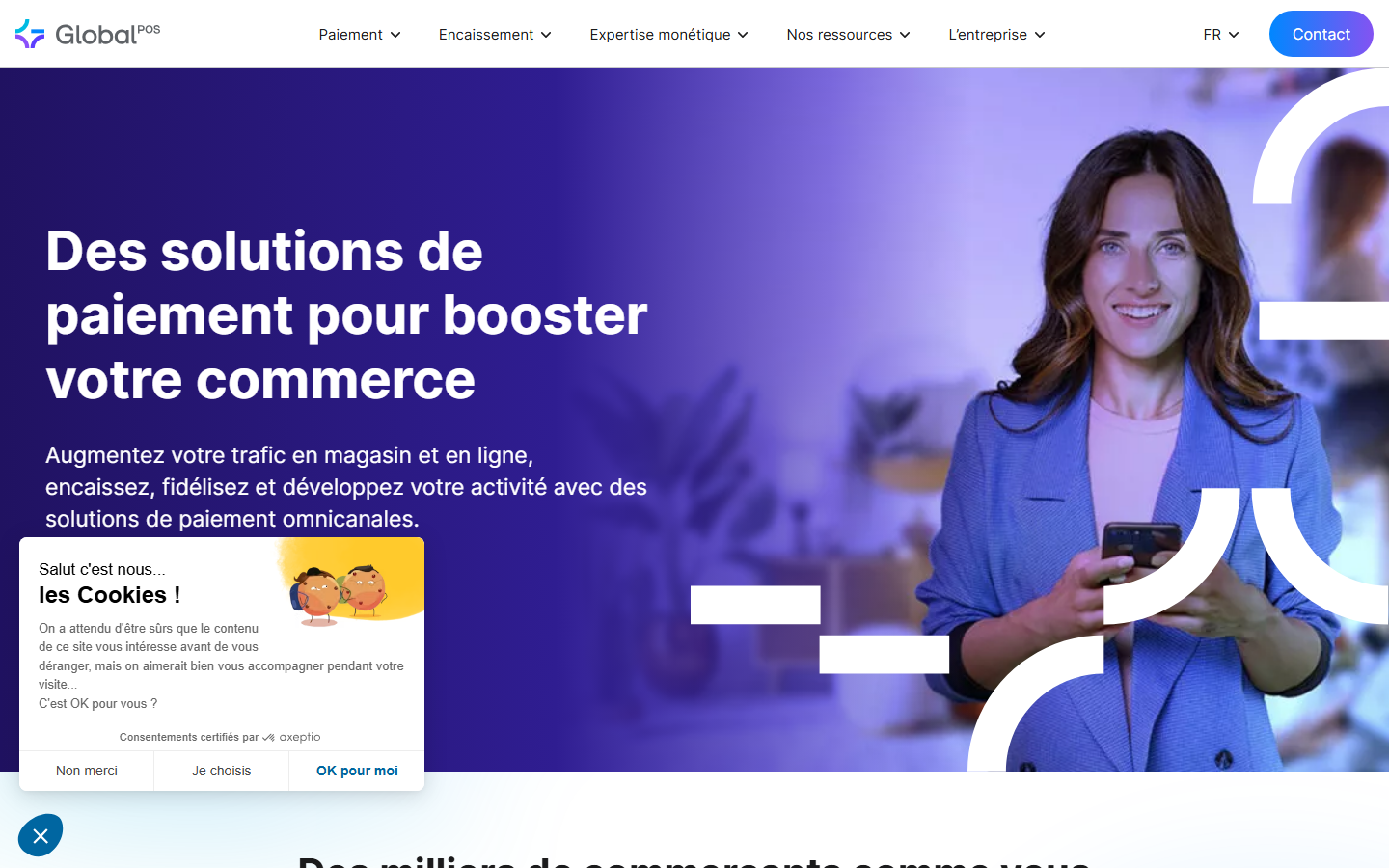 Aperçu du site de Global P.O.S