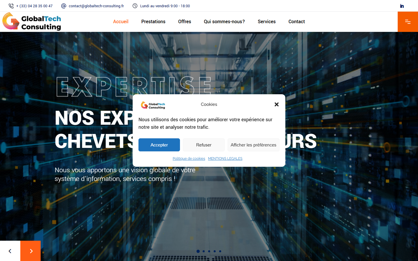 Aperçu du site de GLOBAL TECH CONSULTING
