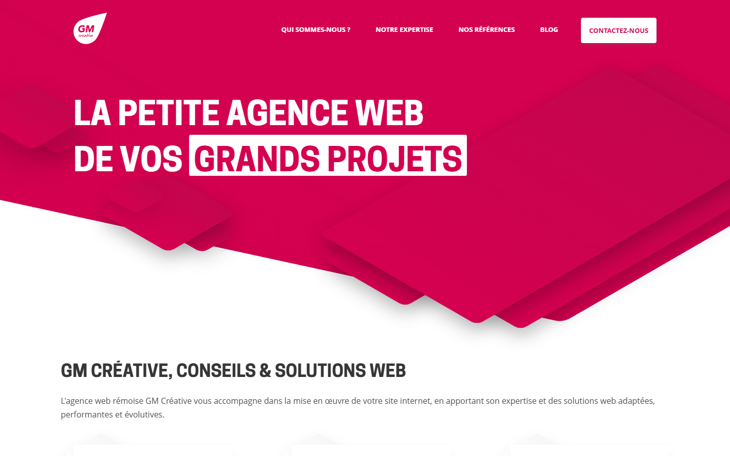 Aperçu du site de GM CREATIVE
