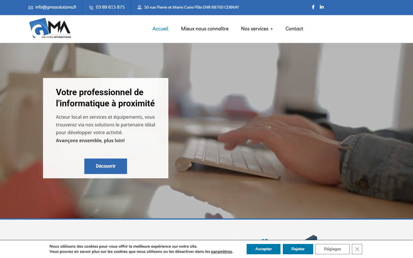 Aperçu du site de G-MA SOLUTIONS INFORMATIQUES