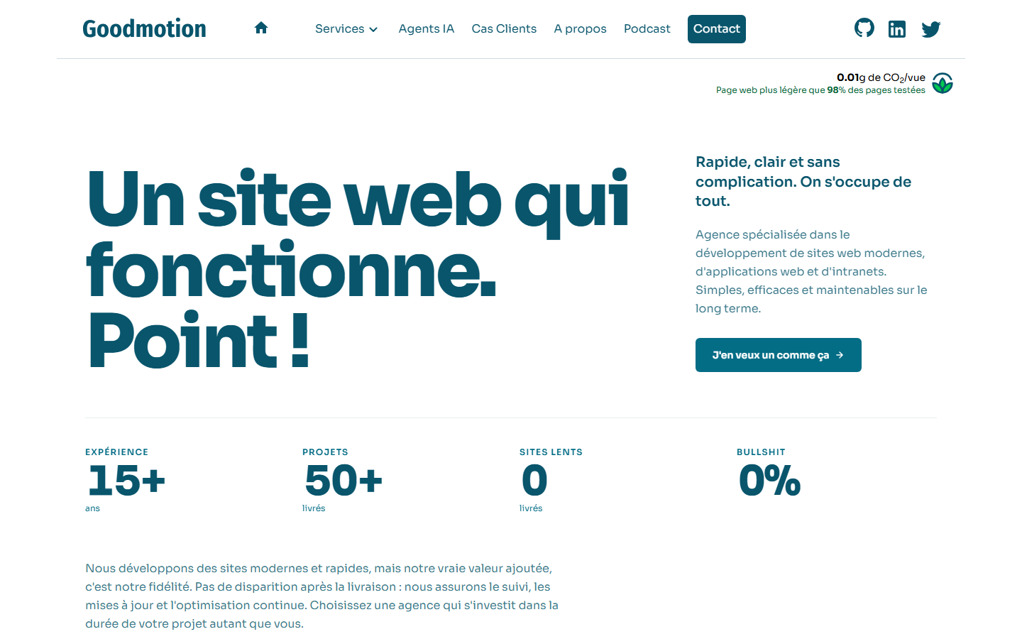 Aperçu du site de Goodmotion