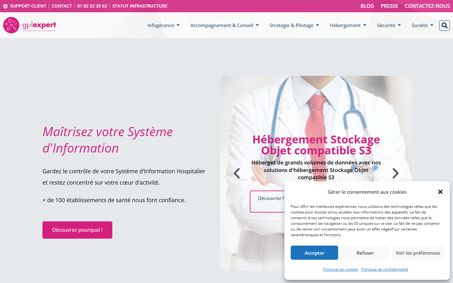 Aperçu du site de GPLEXPERT