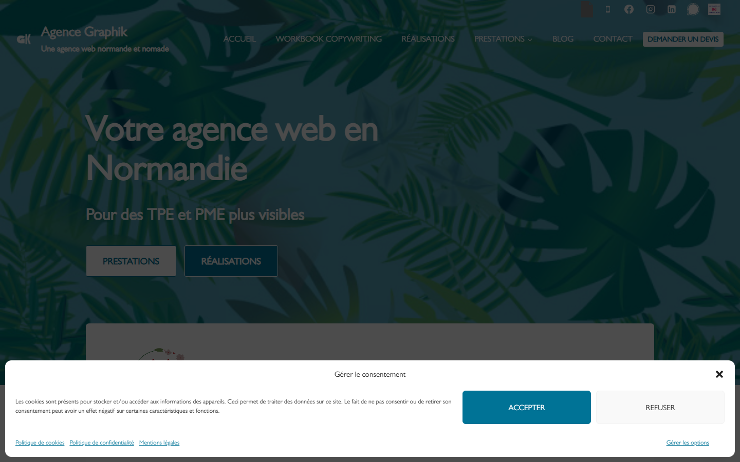 Aperçu du site de Agence Graphik