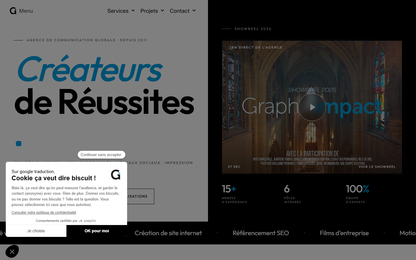 Aperçu du site de GRAPHIK IMPACT