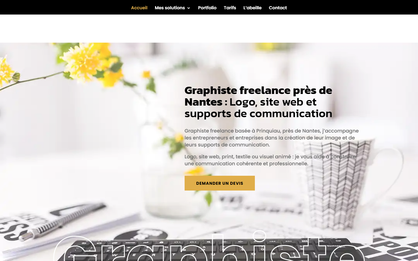 Aperçu du site de GraphyBee