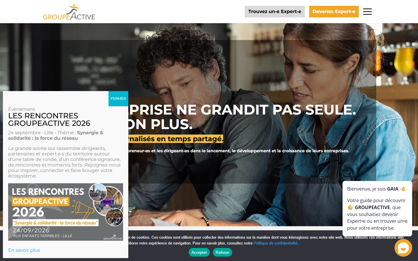 Aperçu du site de GROUPEACTIVE