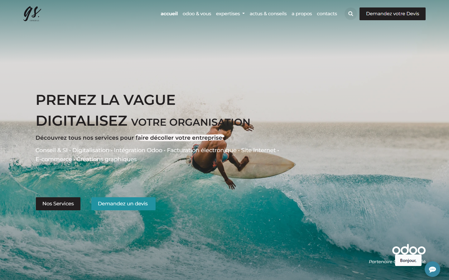 Aperçu du site de GS