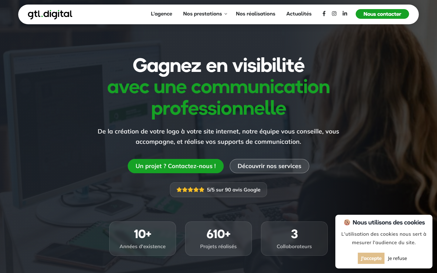 Aperçu du site de GTL DIGITAL