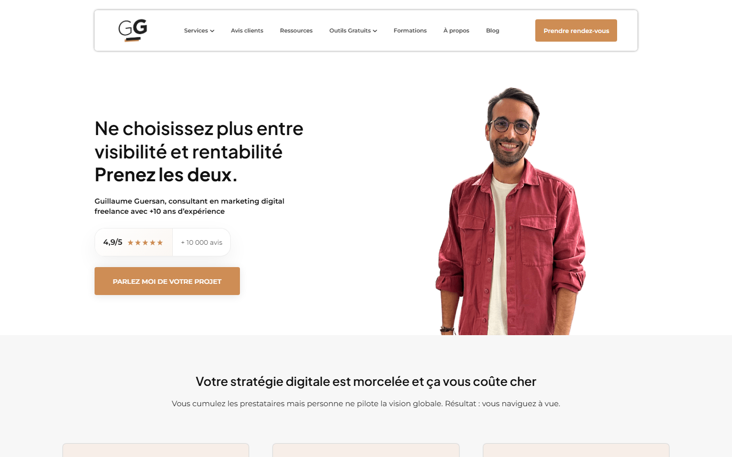 Aperçu du site de GUERSAN MARKETING