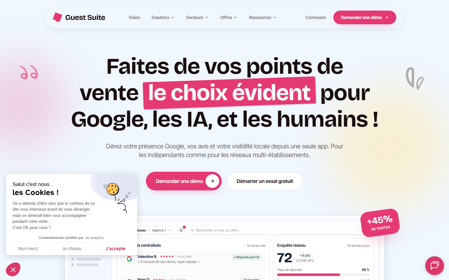 Aperçu du site de GUEST SUITE