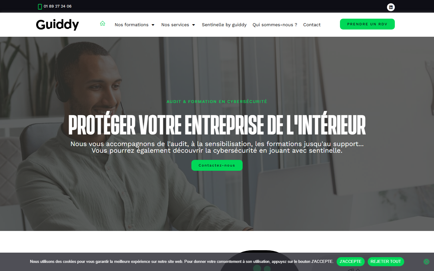 Aperçu du site de GUIDDY