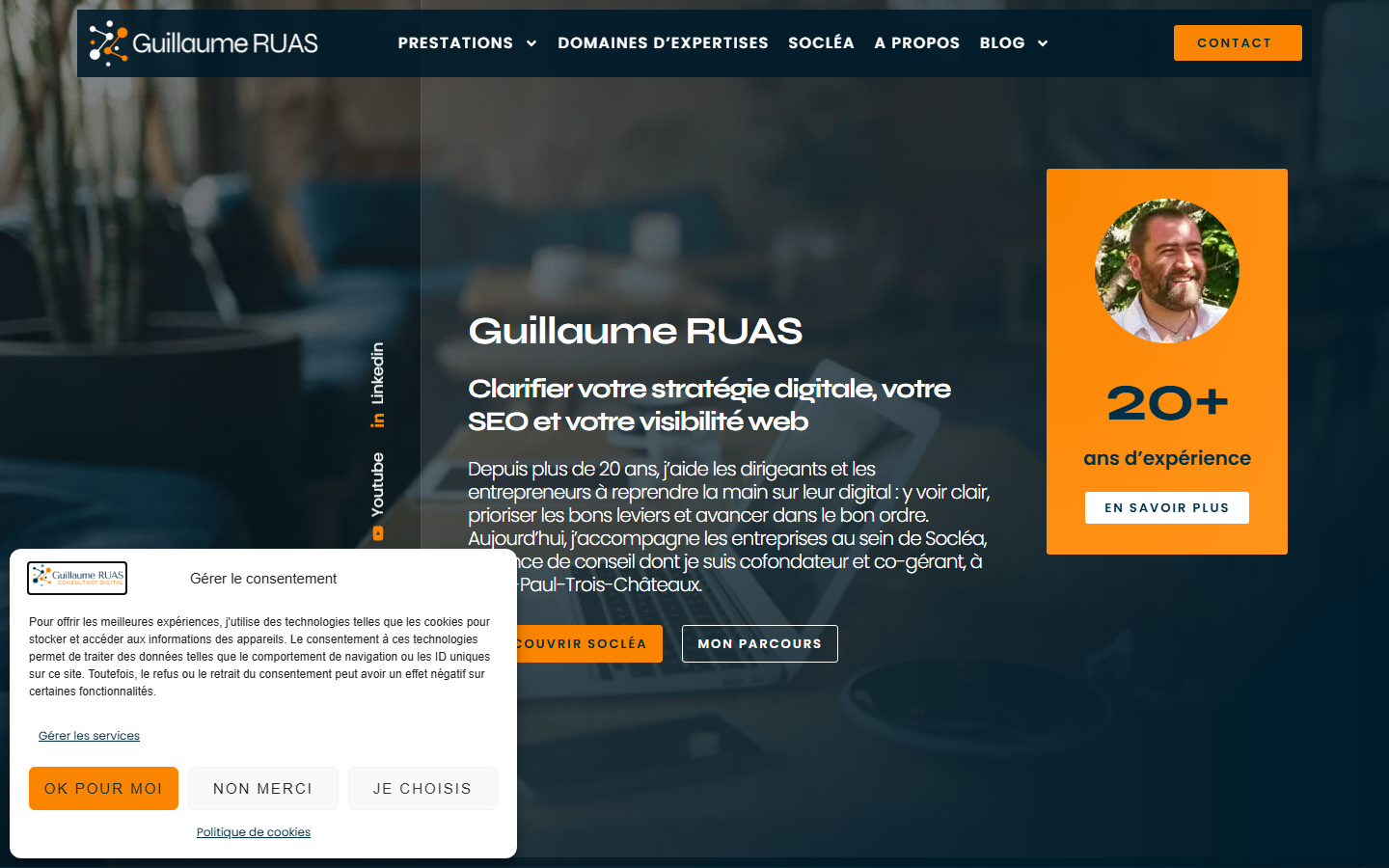 Aperçu du site de Guillaume RUAS