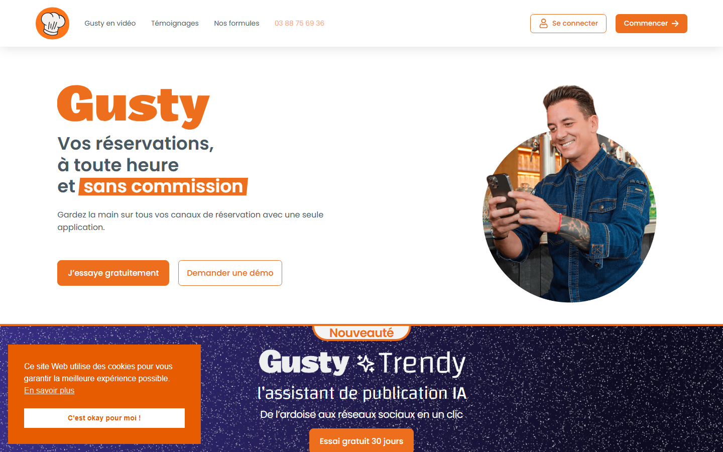 Aperçu du site de Gusty
