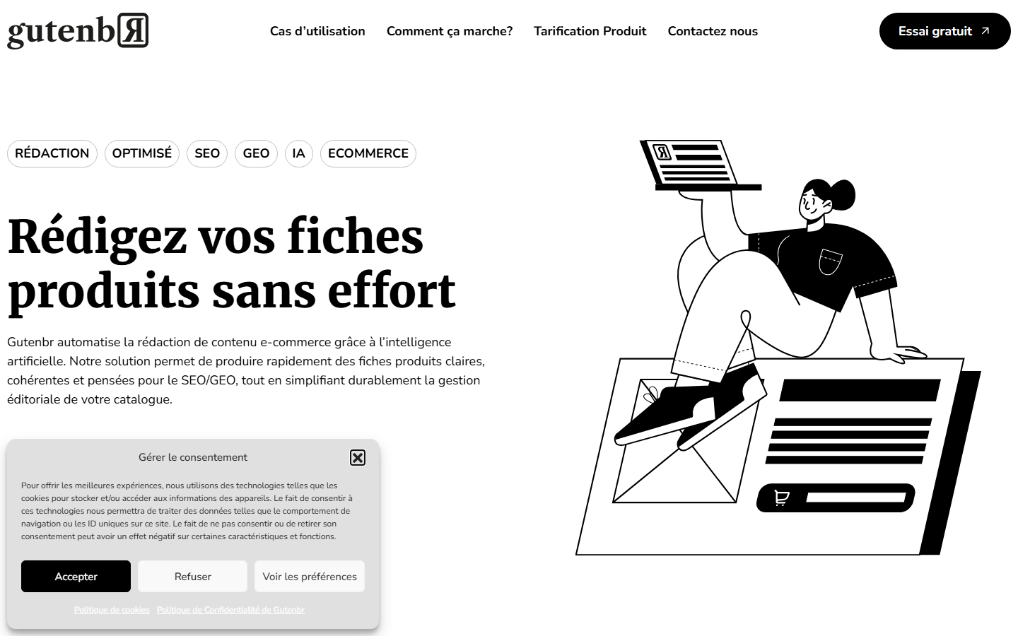 Aperçu du site de GUTENBR