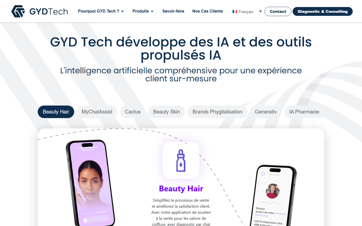 Aperçu du site de GYD TECH