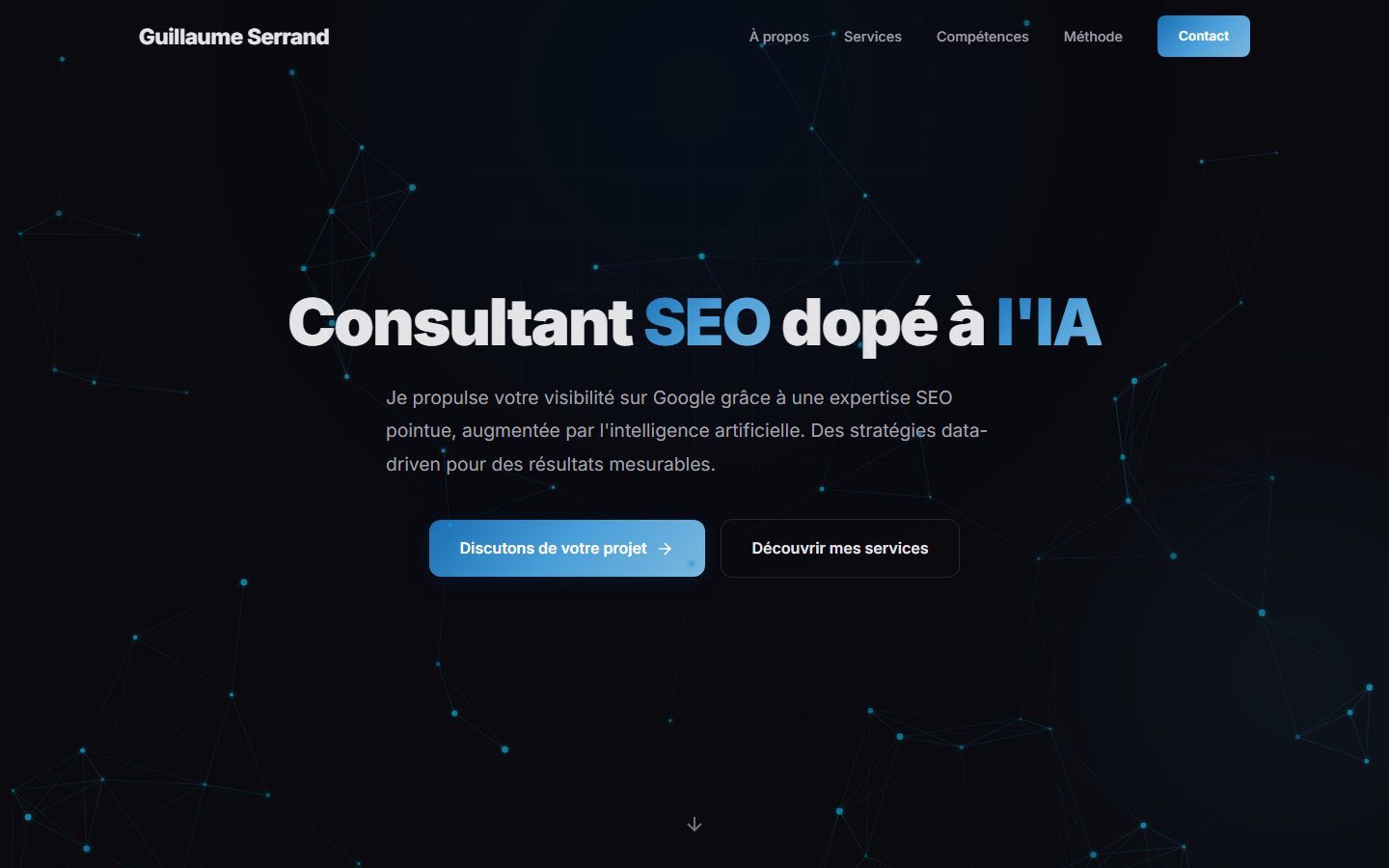 Aperçu du site de Serrand