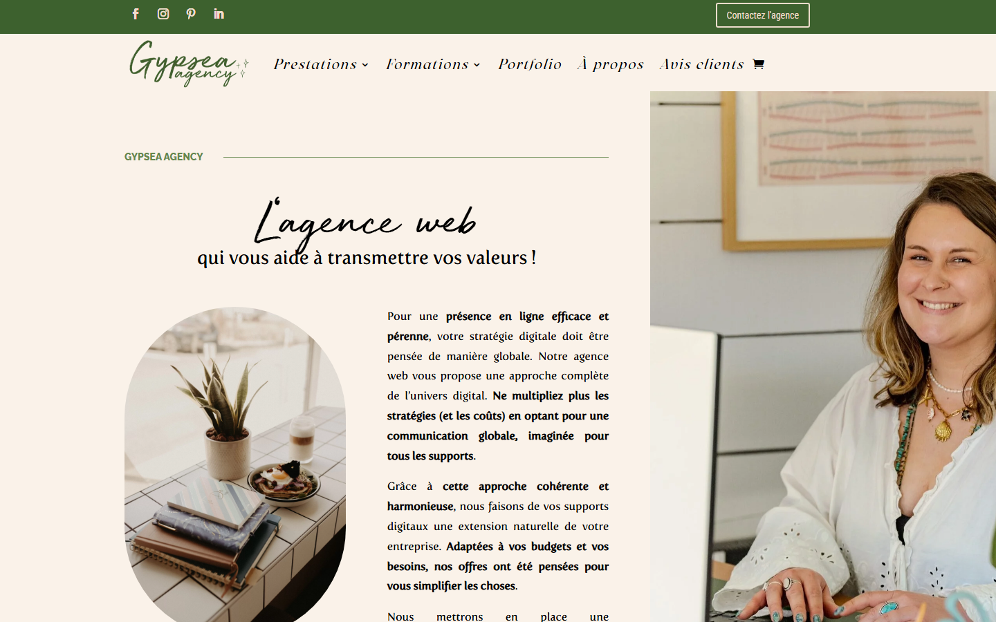 Aperçu du site de GYPSEA AGENCY
